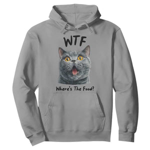 Funny Shocked British Shorthair Cat Hoodie Where Is The Food TS12 Sport Gray Print Your Wear