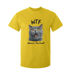 Funny Shocked British Shorthair Cat T Shirt For Kid Where Is The Food TS12 Daisy Print Your Wear