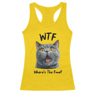 Funny Shocked British Shorthair Cat Racerback Tank Top Where Is The Food TS12 Daisy Print Your Wear