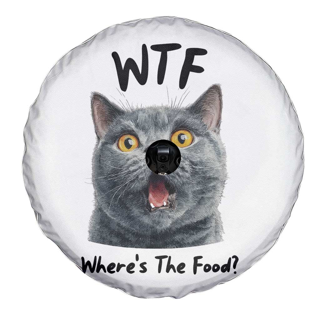Funny Shocked British Shorthair Cat Spare Tire Cover Where Is The Food TS12 Print Your Wear