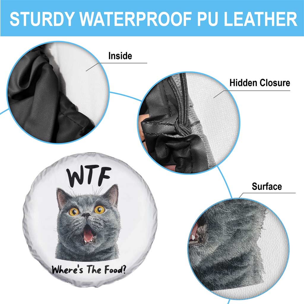 Funny Shocked British Shorthair Cat Spare Tire Cover Where Is The Food TS12 Print Your Wear