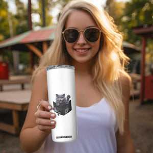 Cute British Shorthair Cat In Pocket Skinny Tumbler Cat Lover TS12 Print Your Wear