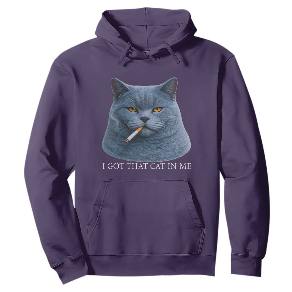 Funny British Shorthair Smoking Hoodie I Got That Cat In Me TS12 Purple Print Your Wear