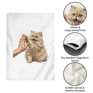 Cute Persian Cat High Five Garden Flag Cat Lover TS12 Print Your Wear