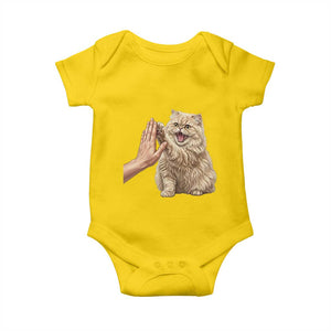 Cute Persian Cat High Five Baby Onesie Cat Lover TS12 Daisy Print Your Wear