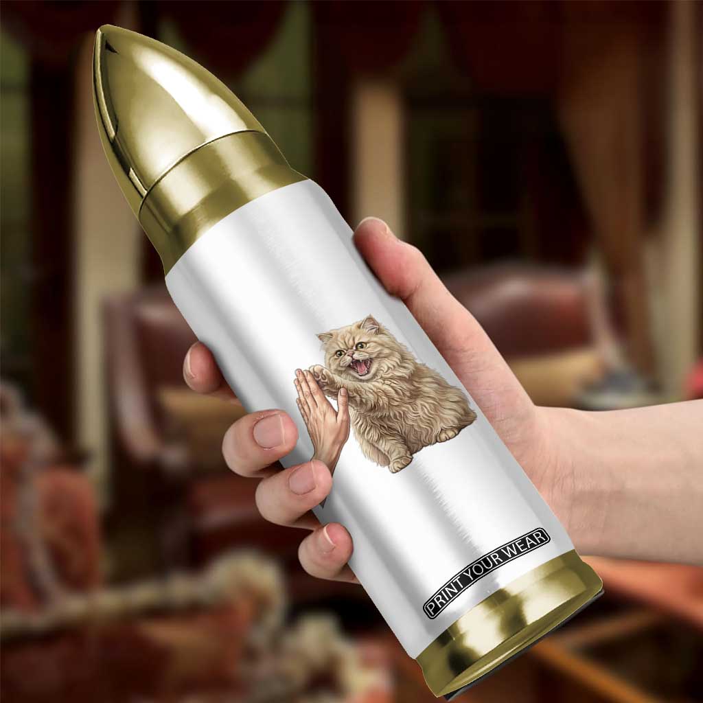 Cute Persian Cat High Five Bullet Tumbler Cat Lover TS12 Print Your Wear