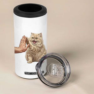 Cute Persian Cat High Five 4 in 1 Can Cooler Tumbler Cat Lover TS12 Print Your Wear