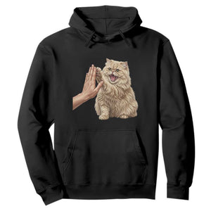 Cute Persian Cat High Five Hoodie Cat Lover TS12 Black Print Your Wear