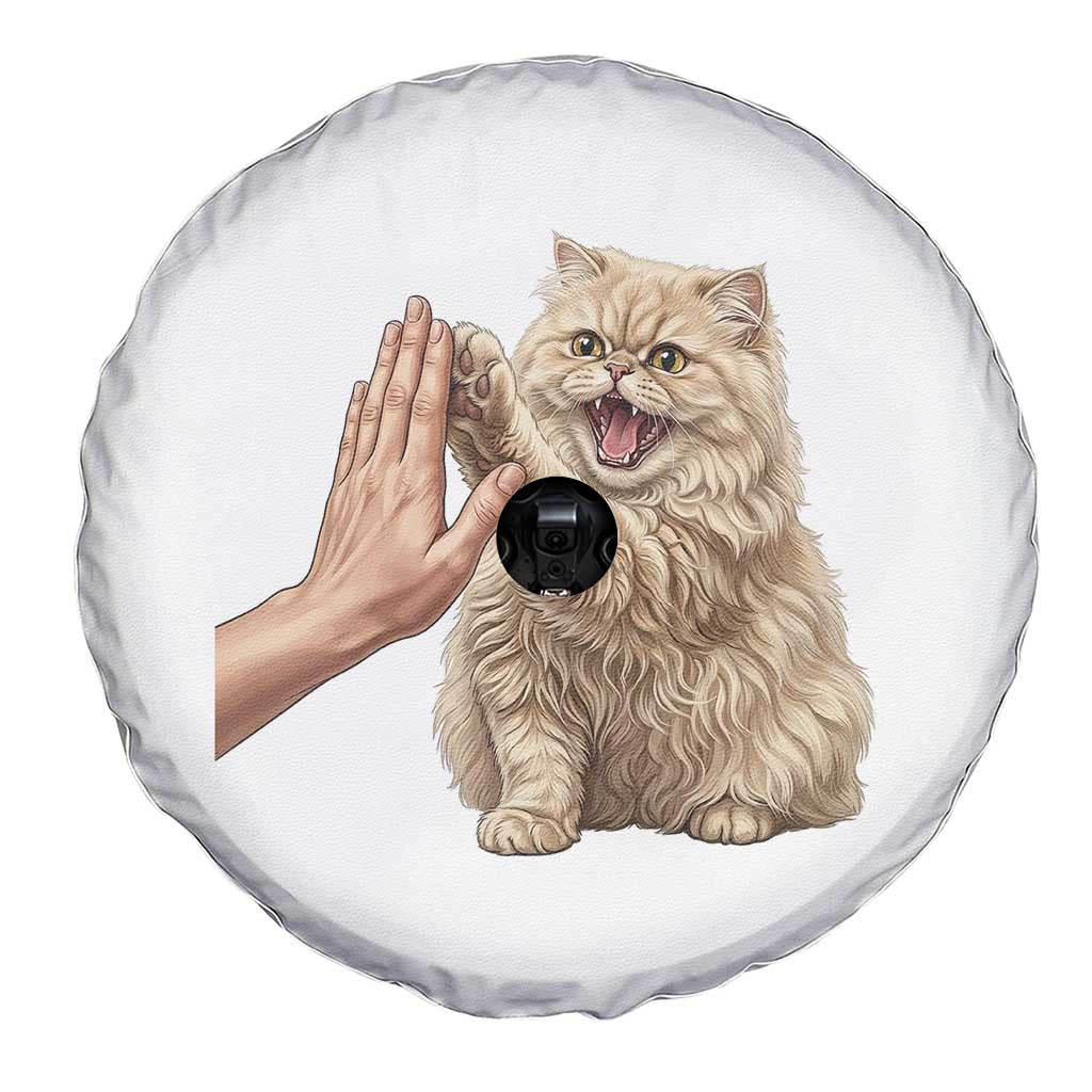 Cute Persian Cat High Five Spare Tire Cover Cat Lover TS12 Print Your Wear