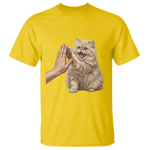 Cute Persian Cat High Five T Shirt Cat Lover TS12 Daisy Print Your Wear