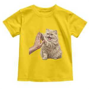Cute Persian Cat High Five Toddler T Shirt Cat Lover TS12 Daisy Print Your Wear