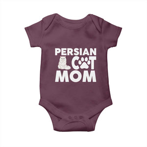 Proud Persian Cat Mom Baby Onesie Fluffy Cat Lover Gift For Her TS12 Maroon Print Your Wear