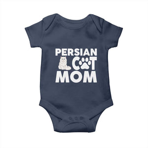 Proud Persian Cat Mom Baby Onesie Fluffy Cat Lover Gift For Her TS12 Navy Print Your Wear