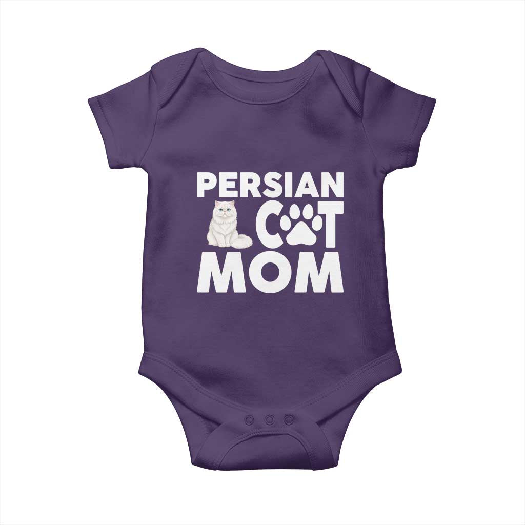 Proud Persian Cat Mom Baby Onesie Fluffy Cat Lover Gift For Her TS12 Purple Print Your Wear