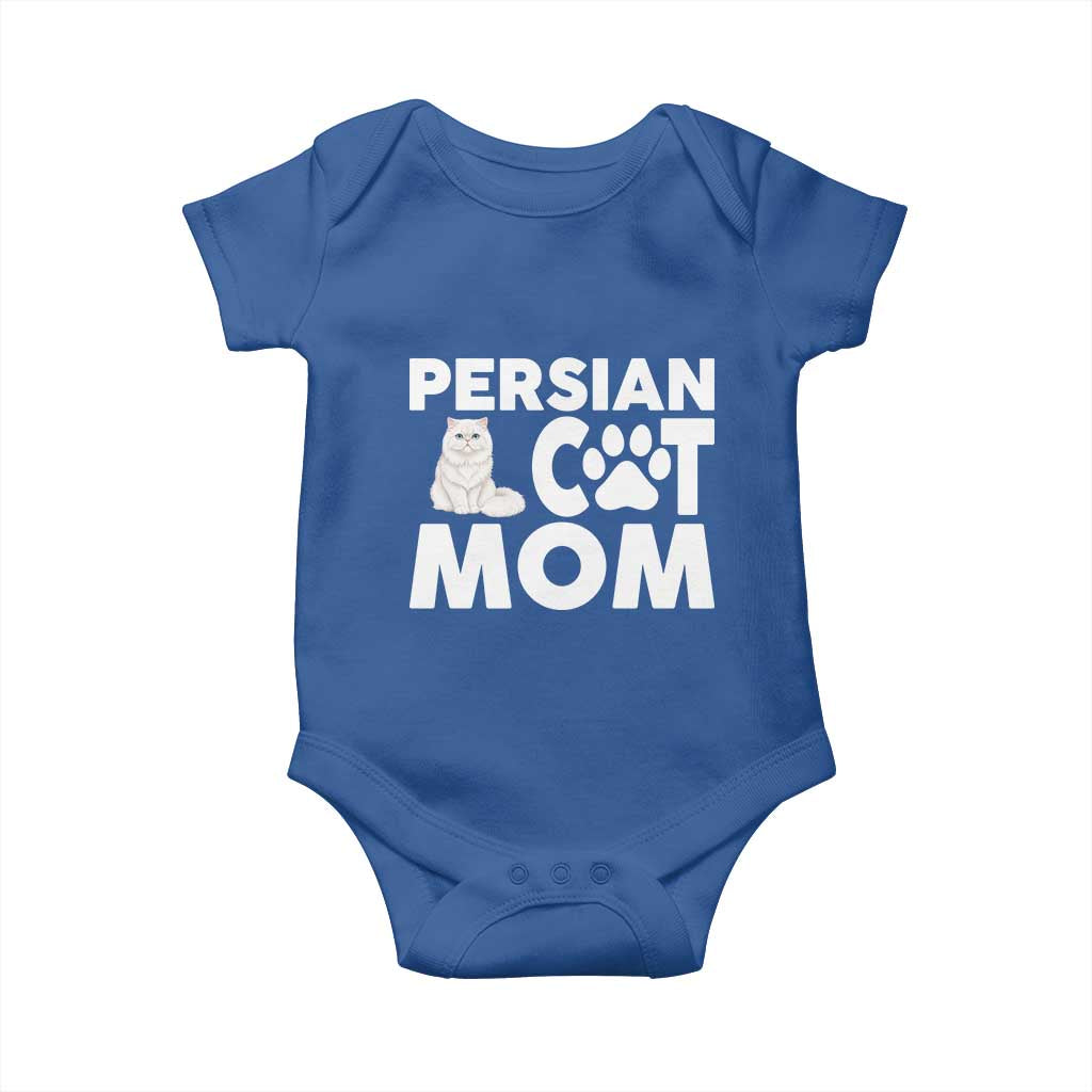 Proud Persian Cat Mom Baby Onesie Fluffy Cat Lover Gift For Her TS12 Royal Blue Print Your Wear