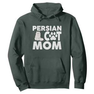 Proud Persian Cat Mom Hoodie Fluffy Cat Lover Gift For Her TS12 Dark Forest Green Print Your Wear