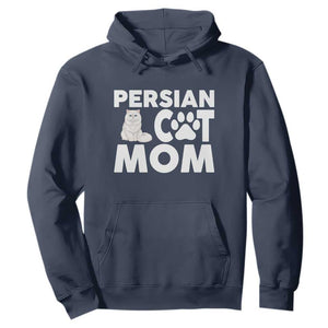 Proud Persian Cat Mom Hoodie Fluffy Cat Lover Gift For Her TS12 Navy Print Your Wear