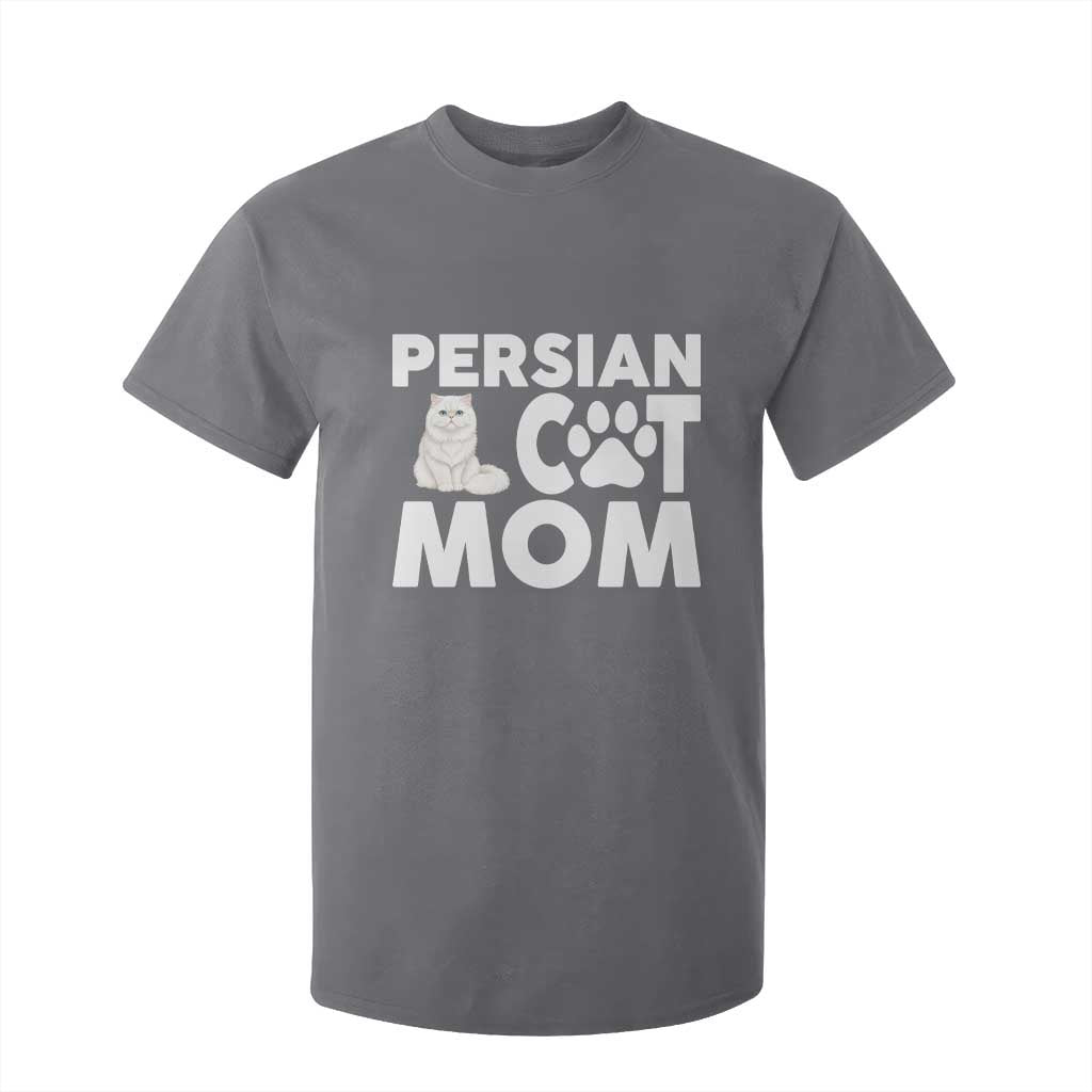 Proud Persian Cat Mom T Shirt For Kid Fluffy Cat Lover Gift For Her TS12 Charcoal Print Your Wear