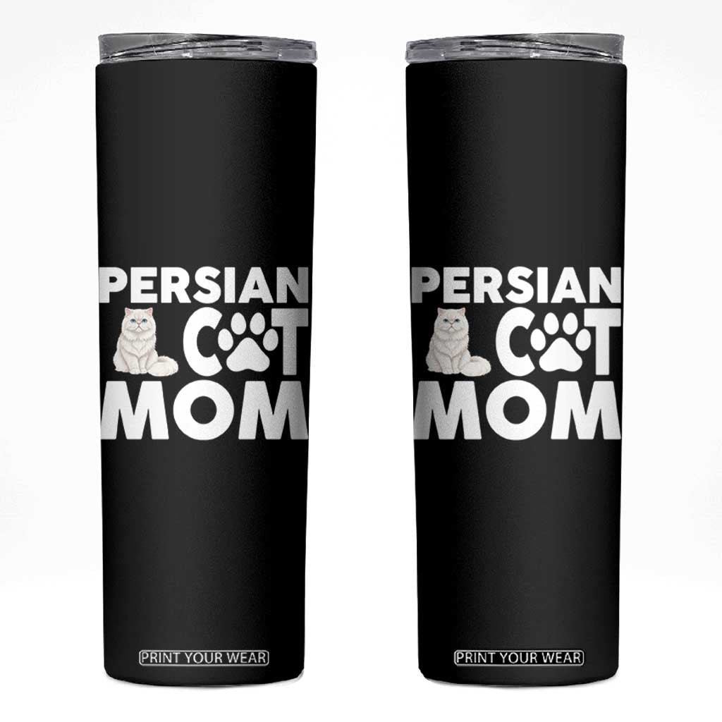 Proud Persian Cat Mom Skinny Tumbler Fluffy Cat Lover Gift For Her TS12 Black Print Your Wear
