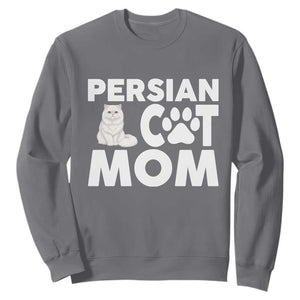 Proud Persian Cat Mom Sweatshirt Fluffy Cat Lover Gift For Her TS12 Charcoal Print Your Wear