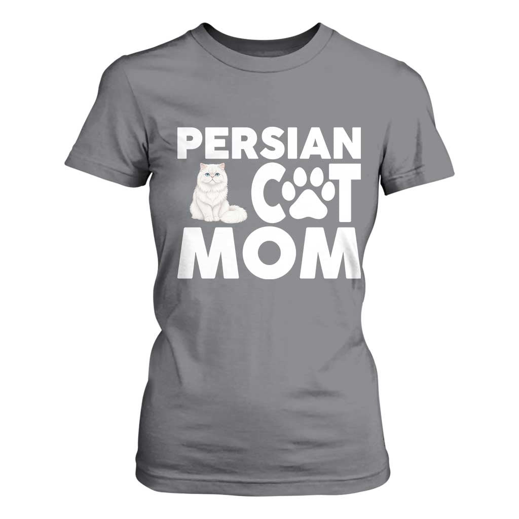 Proud Persian Cat Mom T Shirt For Women Fluffy Cat Lover Gift For Her TS12 Charcoal Print Your Wear