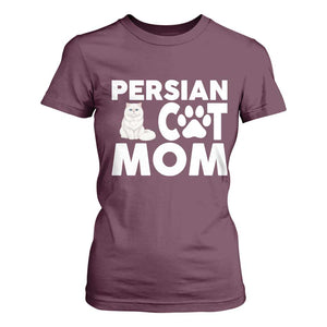 Proud Persian Cat Mom T Shirt For Women Fluffy Cat Lover Gift For Her TS12 Maroon Print Your Wear