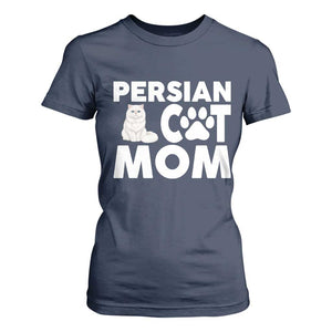 Proud Persian Cat Mom T Shirt For Women Fluffy Cat Lover Gift For Her TS12 Navy Print Your Wear