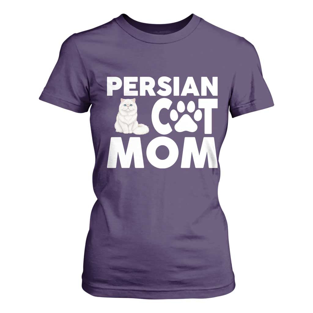 Proud Persian Cat Mom T Shirt For Women Fluffy Cat Lover Gift For Her TS12 Purple Print Your Wear