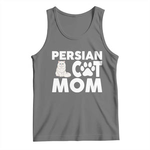 Proud Persian Cat Mom Tank Top Fluffy Cat Lover Gift For Her TS12 Black Heather Print Your Wear