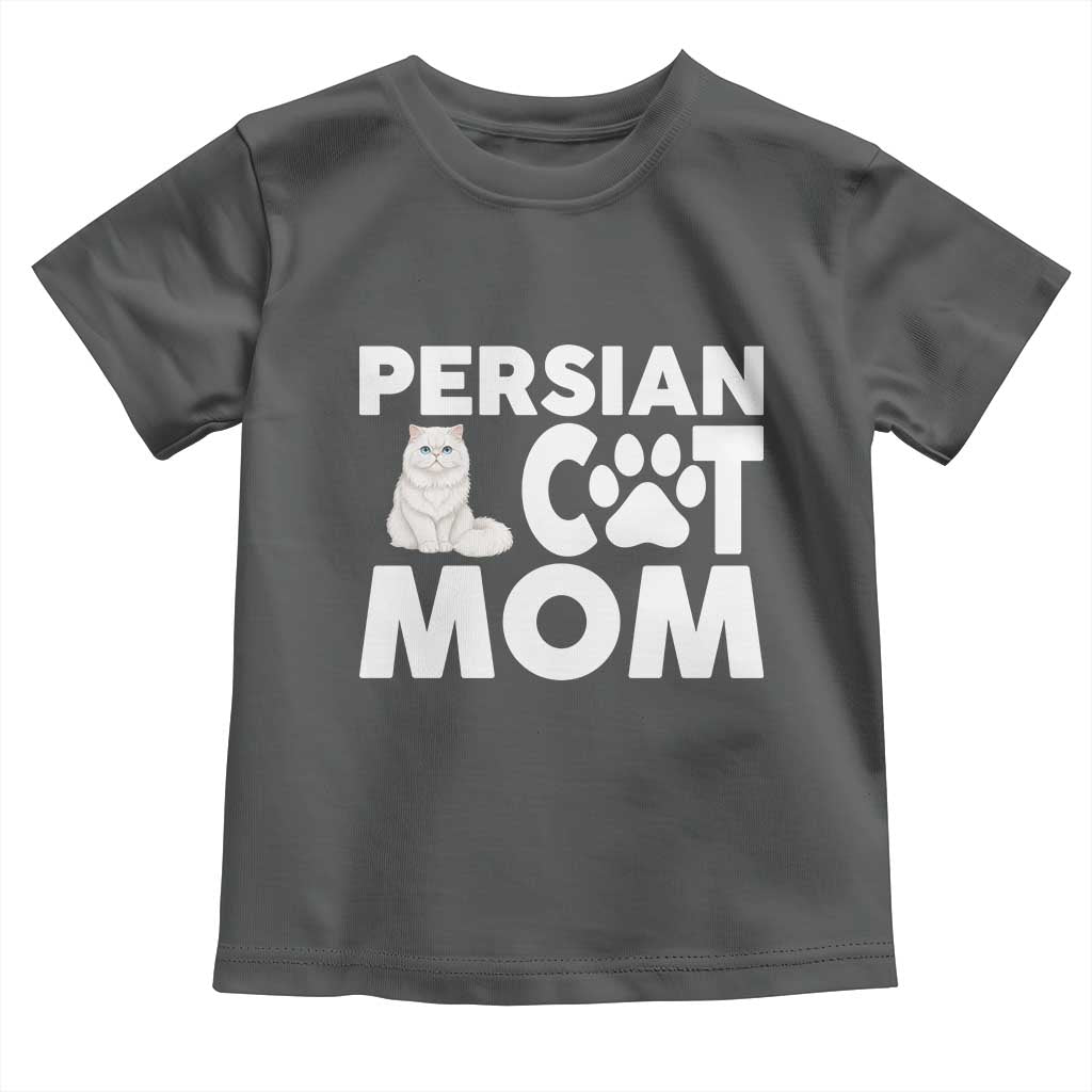 Proud Persian Cat Mom Toddler T Shirt Fluffy Cat Lover Gift For Her TS12 Dark Heather Print Your Wear