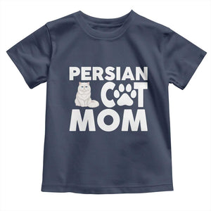 Proud Persian Cat Mom Toddler T Shirt Fluffy Cat Lover Gift For Her TS12 Navy Print Your Wear