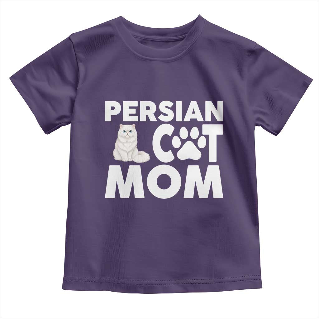 Proud Persian Cat Mom Toddler T Shirt Fluffy Cat Lover Gift For Her TS12 Purple Print Your Wear