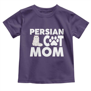 Proud Persian Cat Mom Toddler T Shirt Fluffy Cat Lover Gift For Her TS12 Purple Print Your Wear