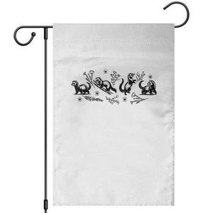Minimalist Ferret Floral Graphic Garden Flag Exotic Pet Owner Gift TS12 White Print Your Wear