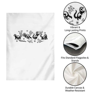 Minimalist Ferret Floral Graphic Garden Flag Exotic Pet Owner Gift TS12 Print Your Wear