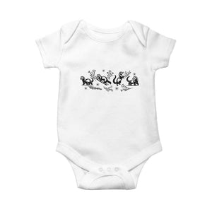 Minimalist Ferret Floral Graphic Baby Onesie Exotic Pet Owner Gift TS12 White Print Your Wear