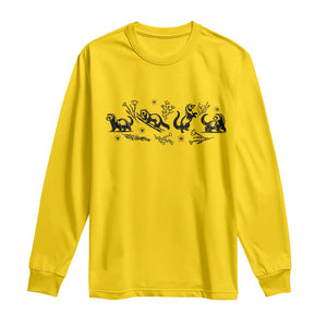 Minimalist Ferret Floral Graphic Long Sleeve Shirt Exotic Pet Owner Gift TS12 Daisy Print Your Wear