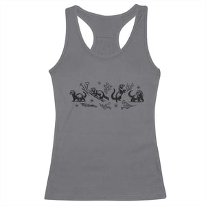 Minimalist Ferret Floral Graphic Racerback Tank Top Exotic Pet Owner Gift