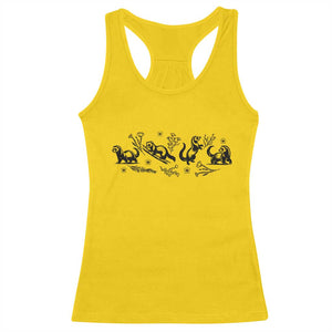 Minimalist Ferret Floral Graphic Racerback Tank Top Exotic Pet Owner Gift