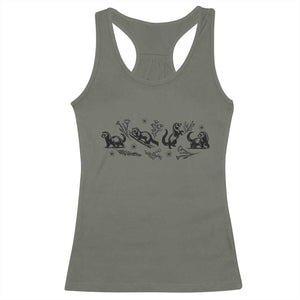Minimalist Ferret Floral Graphic Racerback Tank Top Exotic Pet Owner Gift