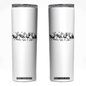 Minimalist Ferret Floral Graphic Skinny Tumbler Exotic Pet Owner Gift TS12 White Print Your Wear