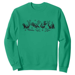 Minimalist Ferret Floral Graphic Sweatshirt Exotic Pet Owner Gift TS12 Irish Green Print Your Wear