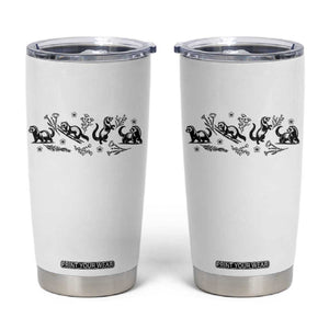 Minimalist Ferret Floral Graphic Tumbler Cup Exotic Pet Owner Gift TS12 White Print Your Wear