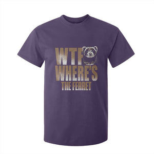 Funny Polecat Ferret Gift T Shirt For Kid WTF Where Is The Ferret TS12 Purple Print Your Wear
