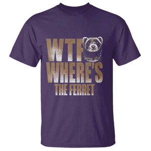 Funny Polecat Ferret Gift T Shirt WTF Where Is The Ferret TS12 Purple Print Your Wear