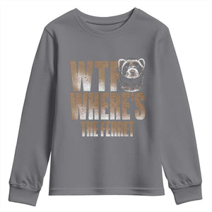 Funny Polecat Ferret Gift Youth Sweatshirt WTF Where Is The Ferret