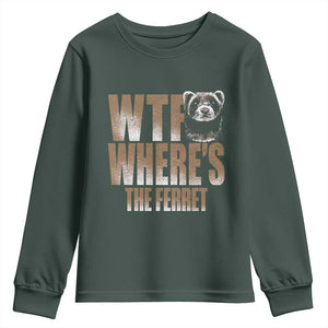 Funny Polecat Ferret Gift Youth Sweatshirt WTF Where Is The Ferret