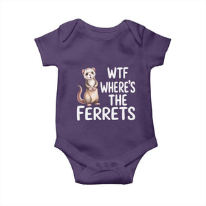 Funny Ferret Lover Gift Baby Onesie Where Is The Ferret TS12 Purple Print Your Wear
