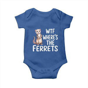 Funny Ferret Lover Gift Baby Onesie Where Is The Ferret TS12 Royal Blue Print Your Wear