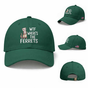 Funny Ferret Lover Gift Baseball Cap Where Is The Ferret TS12 Baseball Cap Universal Fit Irish Green Print Your Wear